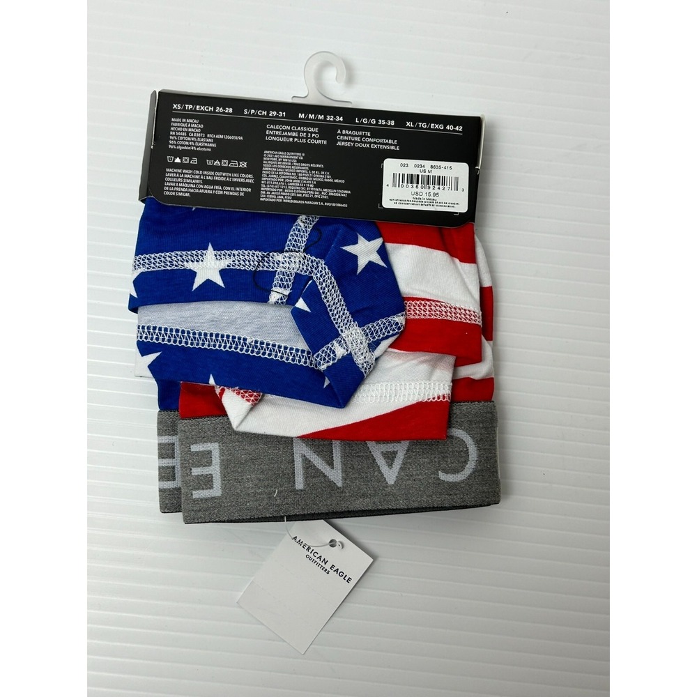 Patriotic USA Underwear Size XXL American Eagle 4th of July Trunk 3" Inseam - Picture 2 of 2